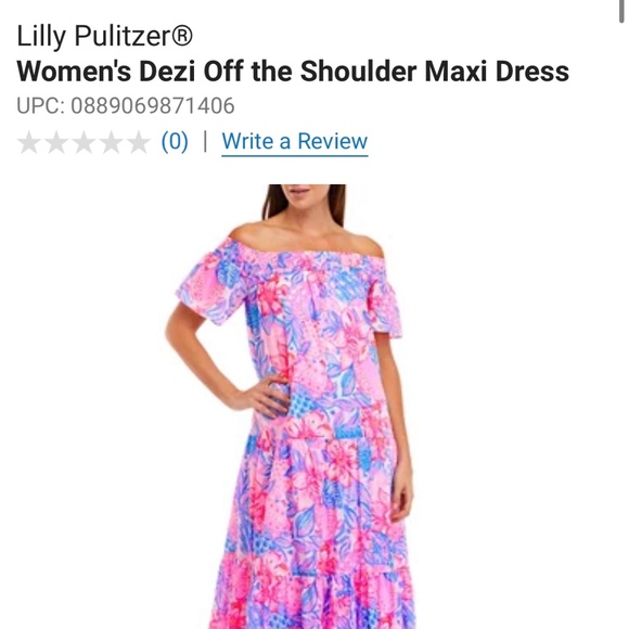 Lilly Pullitzer Dezi Off the Shoulder Maxi - Picture 3 of 3